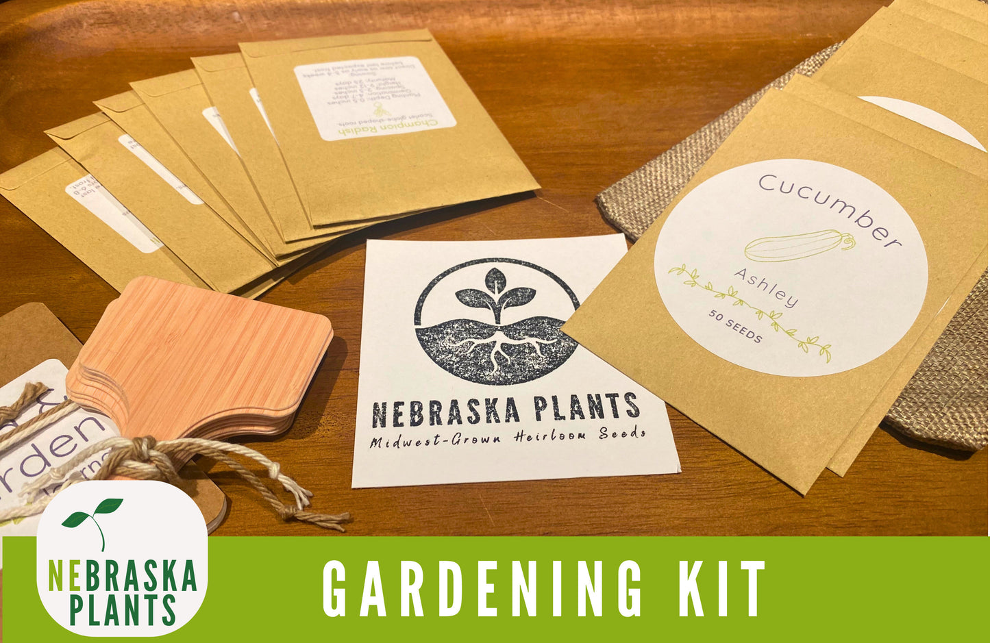 Garden Seed Gift - Gardening Gift Collection of 12 Seed Varieties - Nebraska Seeds