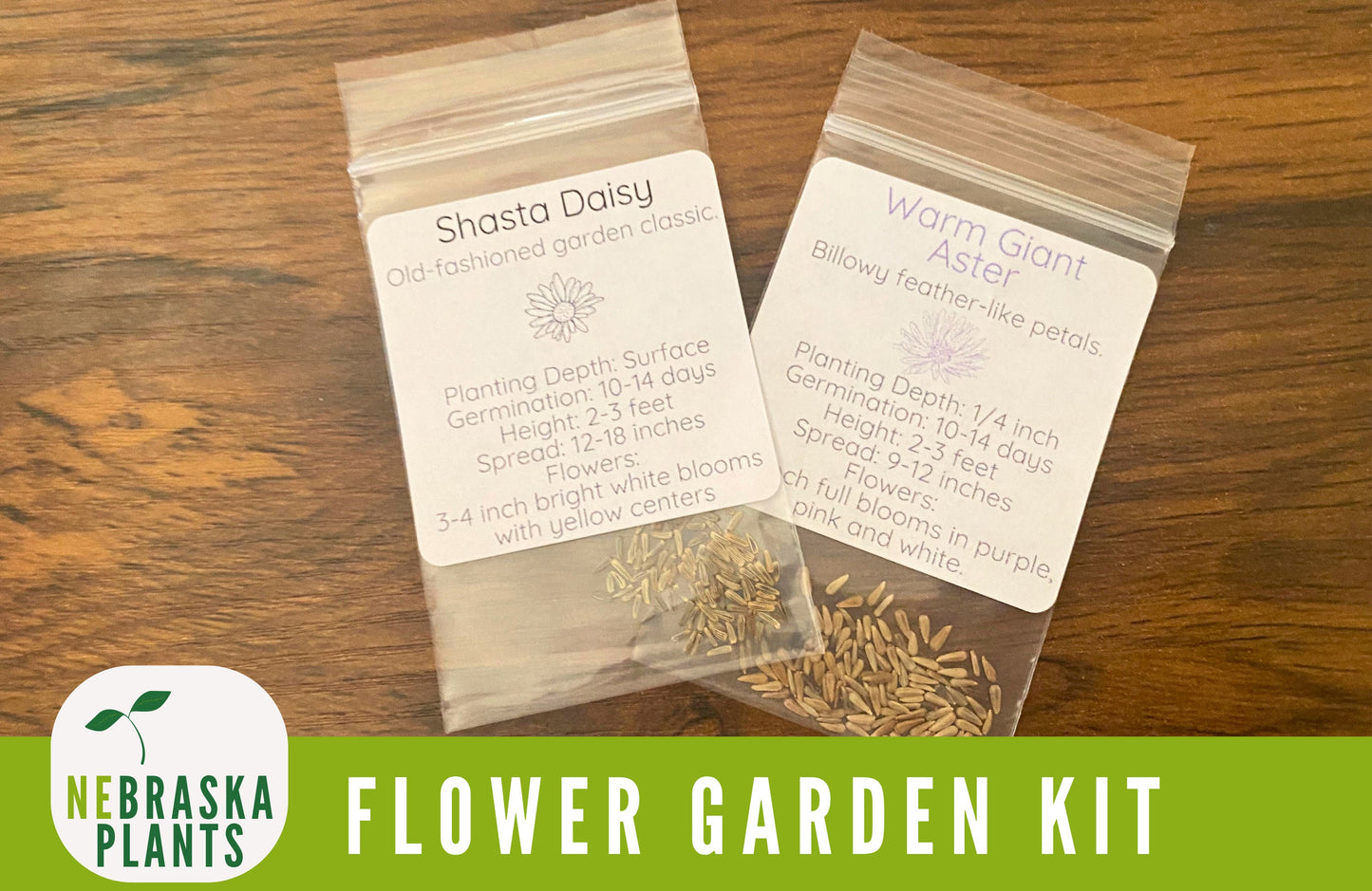 Flower Seed Garden Gift - Flower Seed Gift Collection of 8 Flower Varieties - Nebraska Seeds