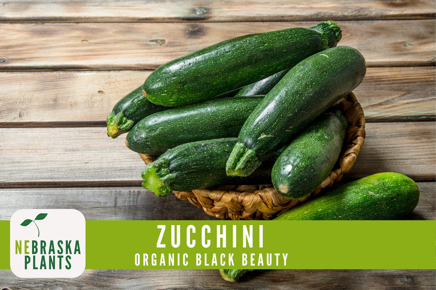 Organic Black Beauty Zucchini Seeds - Black Beauty Zucchini - Heirloom Summer Squash Seeds - Nebraska Seeds