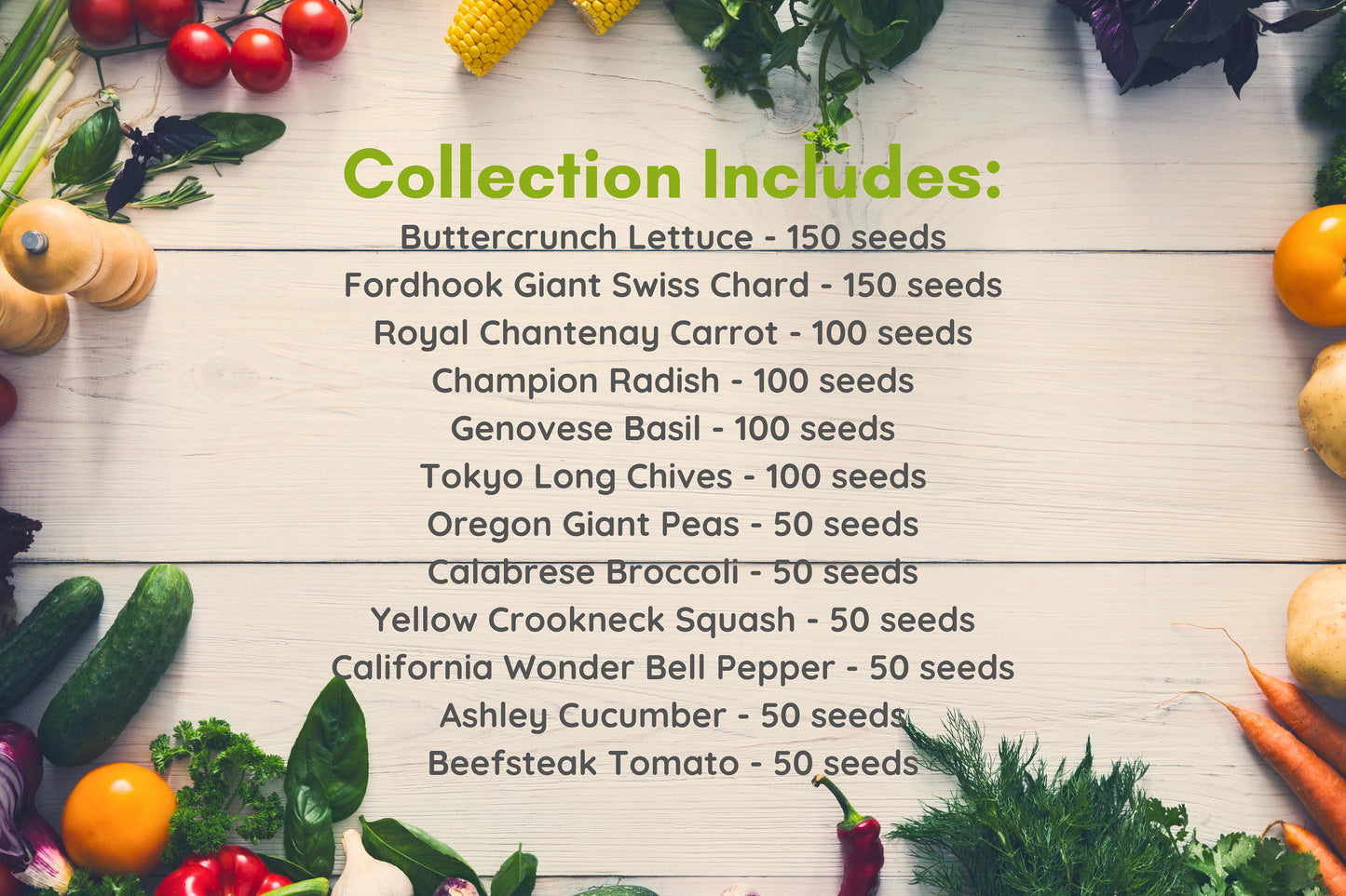 Garden Seed Gift - Gardening Gift Collection of 12 Seed Varieties - Nebraska Seeds