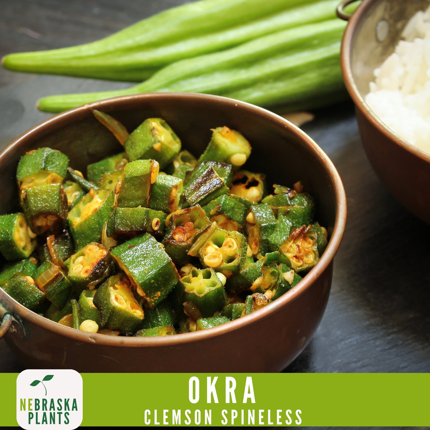 Clemson Spineless Okra Seed - Nebraska Seeds